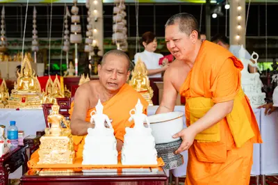 ประมวลภาพพิธีบวงสรวงสมโภช ครบ ๓๕ ปี และพิธีเททองหล่อพระ วัดจุฬามณี ปี ๒๕๖๗
