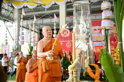 ประมวลภาพพิธีบวงสรวงและพุทธาภิเษกเหรียญ ๒ พระอุปัชฌาย์ รุ่นไตรมาส ๖๗ วัดจุฬามณี ปี ๒๕๖๗