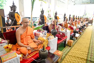 ประมวลภาพพิธีบวงสรวงและพุทธาภิเษกเหรียญ ๒ พระอุปัชฌาย์ รุ่นไตรมาส ๖๗ วัดจุฬามณี ปี ๒๕๖๗