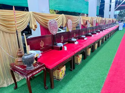 ประมวลภาพการเตรียมงานในคืนก่อนวันงานอายุวัฒนมงคล ๗๐ ปี วัดจุฬามณี ปี ๒๕๖๙