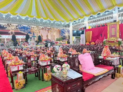 ประมวลภาพการเตรียมงานในคืนก่อนวันงานอายุวัฒนมงคล ๗๐ ปี วัดจุฬามณี ปี ๒๕๖๙