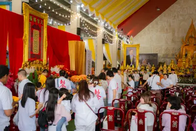 ภาพบรรยากาศพิธีทำบุญอายุวัฒนมงคล ๗๐ ปี พระสมุทรวชิรโสภณ วิ. (หลวงพ่ออิฏฐ์) วัดจุฬามณี ๑ สิงหาคม ๒๕๖๙ — ภาพที่ 64