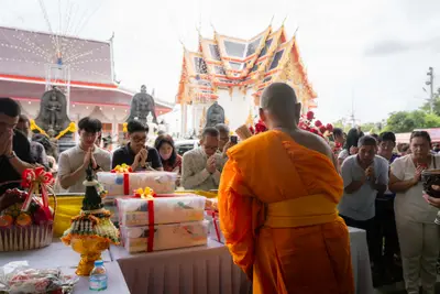 ภาพบรรยากาศพิธีทำบุญอายุวัฒนมงคล ๗๐ ปี พระสมุทรวชิรโสภณ วิ. (หลวงพ่ออิฏฐ์) วัดจุฬามณี ๑ สิงหาคม ๒๕๖๙ — ภาพที่ 192