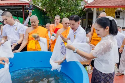 ภาพบรรยากาศพิธีทำบุญอายุวัฒนมงคล ๗๐ ปี พระสมุทรวชิรโสภณ วิ. (หลวงพ่ออิฏฐ์) วัดจุฬามณี ๑ สิงหาคม ๒๕๖๙ (ชุดที่ ๒) — ภาพที่ 151