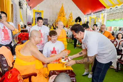 ภาพบรรยากาศพิธีทำบุญอายุวัฒนมงคล ๗๐ ปี พระสมุทรวชิรโสภณ วิ. (หลวงพ่ออิฏฐ์) วัดจุฬามณี ๑ สิงหาคม ๒๕๖๙ (ชุดที่ ๒) — ภาพที่ 183