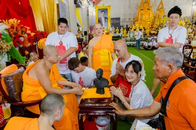 ภาพบรรยากาศพิธีทำบุญอายุวัฒนมงคล ๗๐ ปี พระสมุทรวชิรโสภณ วิ. (หลวงพ่ออิฏฐ์) วัดจุฬามณี ๑ สิงหาคม ๒๕๖๙ (ชุดที่ ๒) — ภาพที่ 198