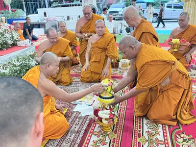 ประมวลภาพคณะสงฆ์และคณะศิษยานุศิษย์ทำสามีจิกรรมในช่วงเทศกาลเข้าพรรษา ๒๕๖๙ วัดจุฬามณี