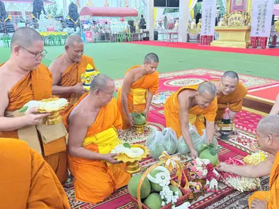 ประมวลภาพคณะสงฆ์และคณะศิษยานุศิษย์ทำสามีจิกรรมในช่วงเทศกาลเข้าพรรษา ๒๕๖๙ วัดจุฬามณี