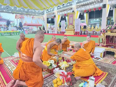 ประมวลภาพคณะสงฆ์และคณะศิษยานุศิษย์ทำสามีจิกรรมในช่วงเทศกาลเข้าพรรษา ๒๕๖๙ วัดจุฬามณี
