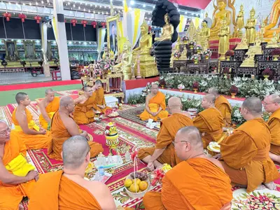 ประมวลภาพคณะสงฆ์และคณะศิษยานุศิษย์ทำสามีจิกรรมในช่วงเทศกาลเข้าพรรษา ๒๕๖๙ วัดจุฬามณี