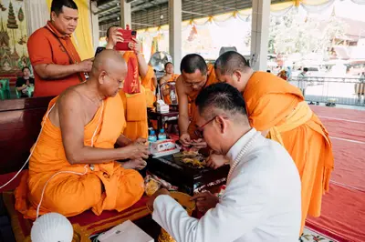 ประมวลภาพพิธีเททองหล่อชนวนมวลสารเหรียญ ๒ พระอุปัชฌาย์ รุ่นไตรมาส ๖๗ และเหรียญเจริญยศ ๑๖๘ วัดจุฬามณี ปี ๒๕๖๗