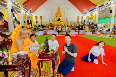 ภาพบรรยากาศพิธีบูชาครู-ครอบครูบูรพาจารย์ วัดจุฬามณี วันพุธที่ ๑๙ สิงหาคม ๒๕๖๙ — ภาพที่ 13