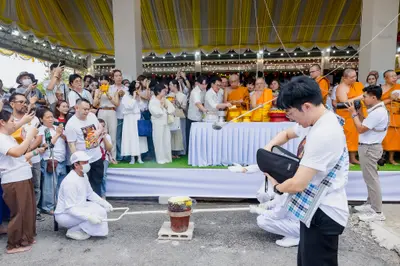 พิธีเททองหล่อระฆังสำริด ๔ เทพ วัดจุฬามณี ๕ กันยายน ๒๕๖๙