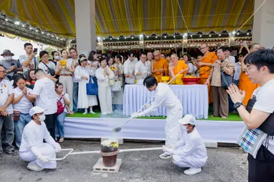 พิธีเททองหล่อระฆังสำริด ๔ เทพ วัดจุฬามณี ๕ กันยายน ๒๕๖๙