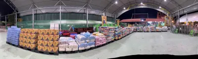 ข้าวสาร น้ำปลา และน้ำดื่ม ที่วัดจุฬามณีรวบรวมส่งช่วยเหลือผู้ประสบอุทกภัย จังหวัดอุบลราชธานี
