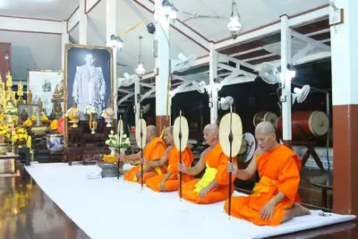 ประมวลภาพการสวดพระอภิธรรมพระบรมศพ พระบาทสมเด็จพระเจ้าอยู่หัวในพระบรมโกศ ณ วัดจุฬามณี ปี ๒๕๕๙