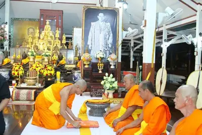 ประมวลภาพการสวดพระอภิธรรมพระบรมศพ พระบาทสมเด็จพระเจ้าอยู่หัวในพระบรมโกศ ณ วัดจุฬามณี ปี ๒๕๕๙